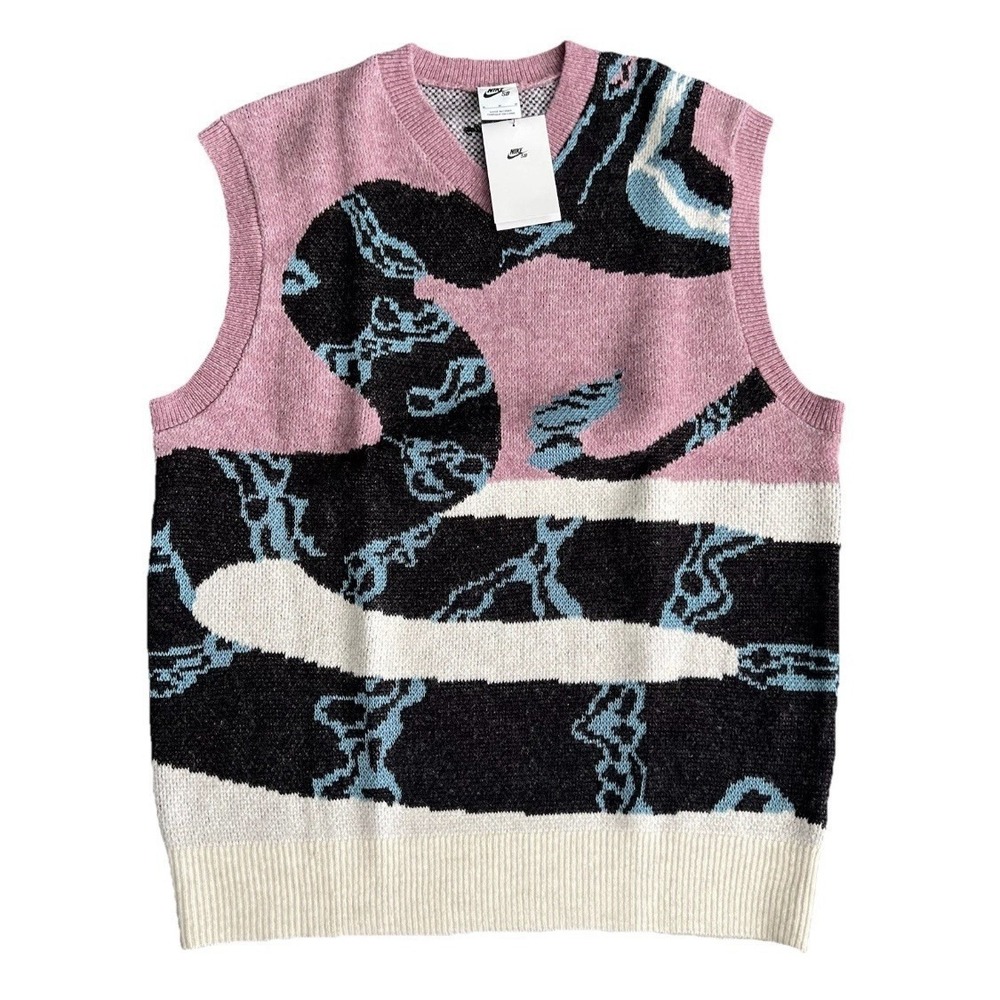 Nike SB Sweater Sleeveless Jumper FV7391-523 Plum Dust Mens Size Medium - Picture 1 of 9